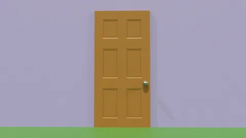 Animated Wooden Door